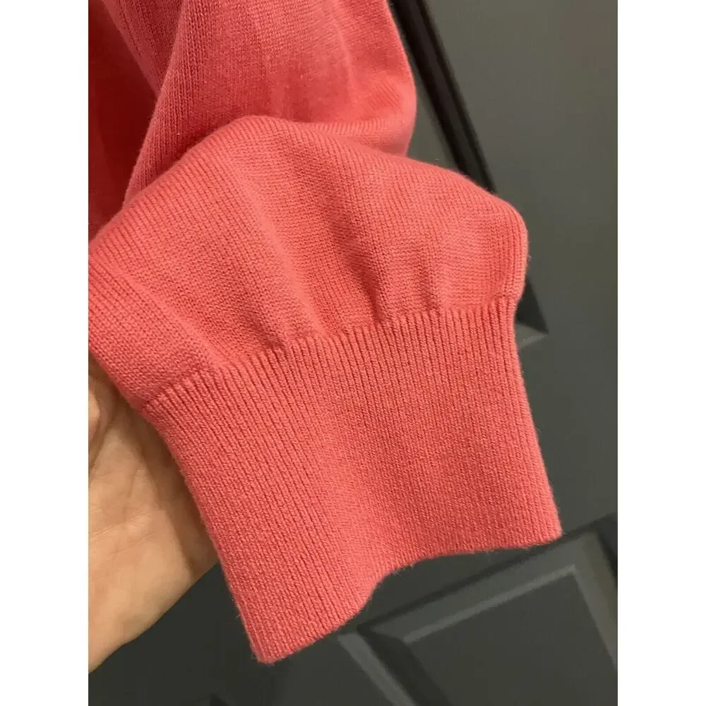 Peter Millar Silk Blend Coral V-Neck Sweater Sea Island Size XXL